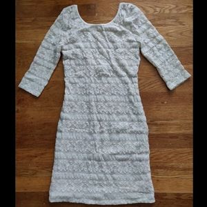 Cream Lace Mini Dress